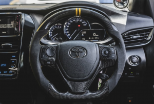 Toyota Yaris Vios NSP151 Carbon Steering 3K Twill Carbon (Ready Stock & Custom)